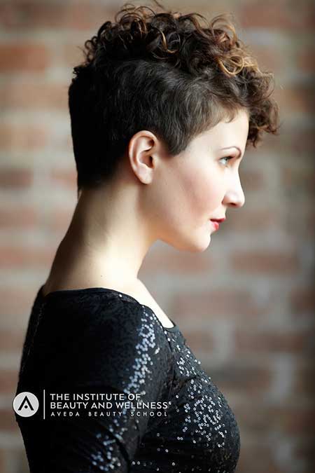 Nice and Unique Pixie Cut with Awesome Curly Top Section