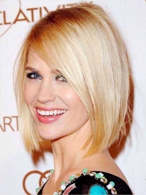 Blunt Short Bob Haircuts for Long Face