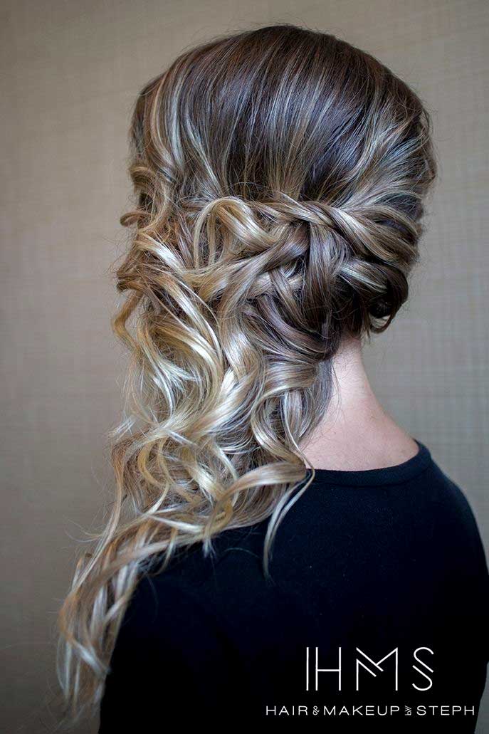 pretty side swept hair