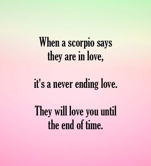 When a scorpio woman loves you
