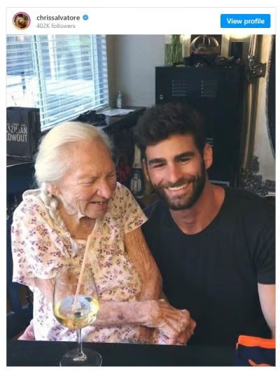 Young Man With Old Lady